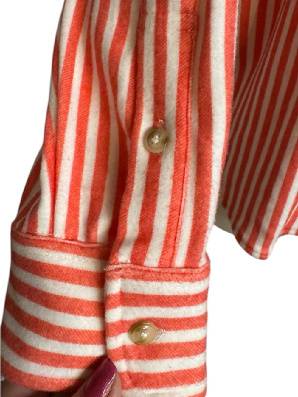 NWT RET: $78 Philosophy Poppy Red/Ivory Striped Button-Down Shirt XL/PET #CL - Picture 5 of 12
